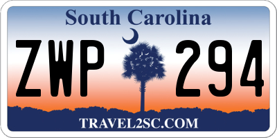 SC license plate ZWP294