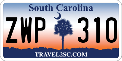 SC license plate ZWP310