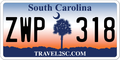 SC license plate ZWP318