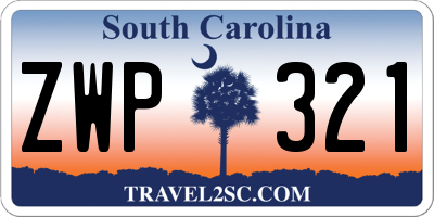 SC license plate ZWP321