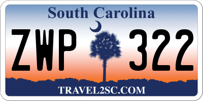SC license plate ZWP322