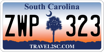 SC license plate ZWP323