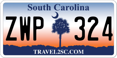 SC license plate ZWP324