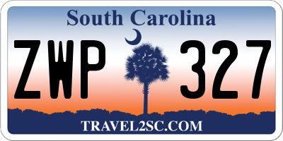 SC license plate ZWP327