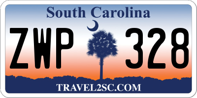 SC license plate ZWP328