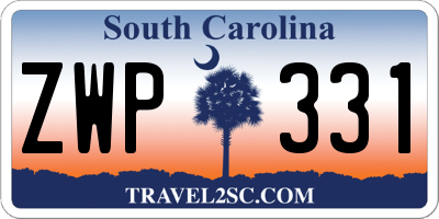 SC license plate ZWP331