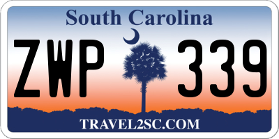 SC license plate ZWP339