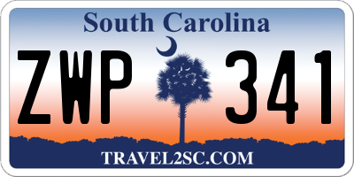 SC license plate ZWP341
