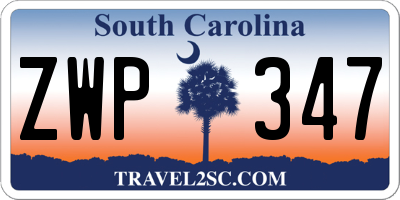 SC license plate ZWP347