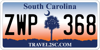 SC license plate ZWP368