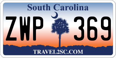 SC license plate ZWP369