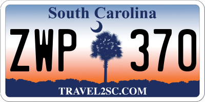 SC license plate ZWP370