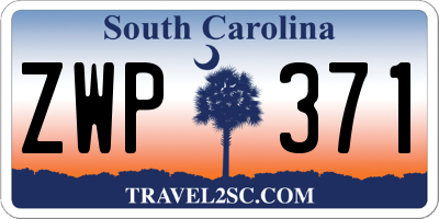 SC license plate ZWP371