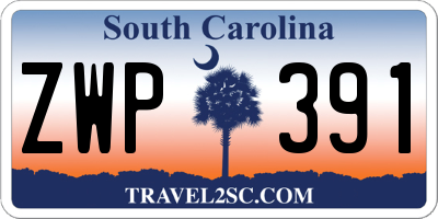 SC license plate ZWP391