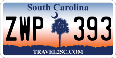 SC license plate ZWP393