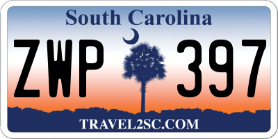 SC license plate ZWP397