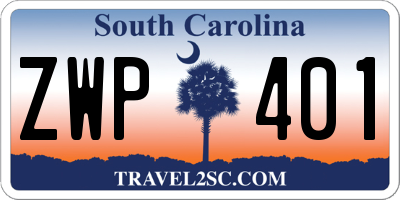 SC license plate ZWP401