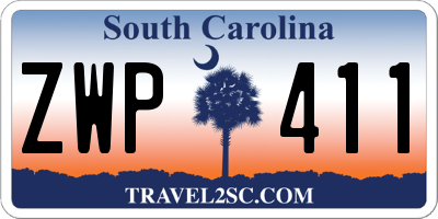 SC license plate ZWP411