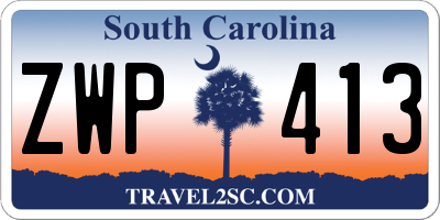 SC license plate ZWP413