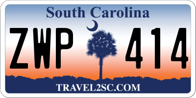 SC license plate ZWP414