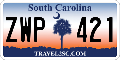 SC license plate ZWP421
