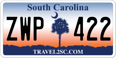 SC license plate ZWP422
