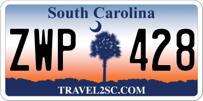 SC license plate ZWP428