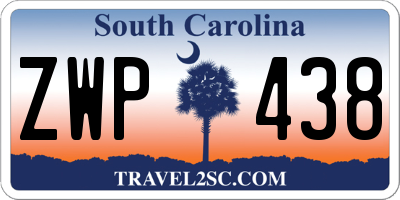 SC license plate ZWP438