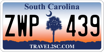 SC license plate ZWP439