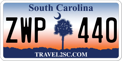 SC license plate ZWP440