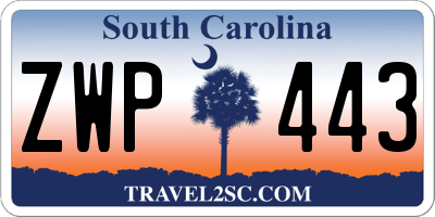 SC license plate ZWP443