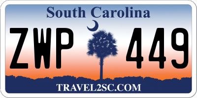 SC license plate ZWP449