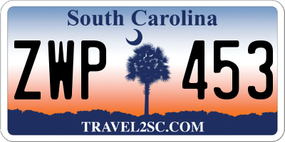 SC license plate ZWP453