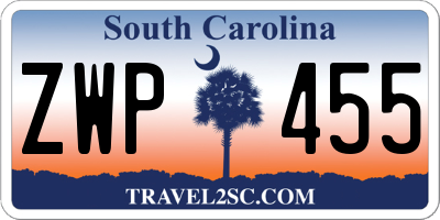 SC license plate ZWP455