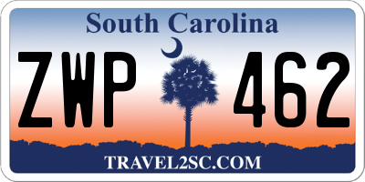 SC license plate ZWP462