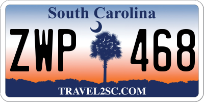 SC license plate ZWP468