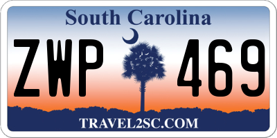 SC license plate ZWP469