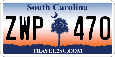 SC license plate ZWP470