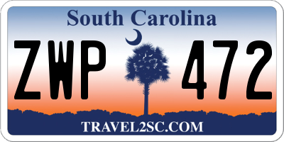 SC license plate ZWP472