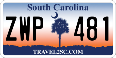SC license plate ZWP481