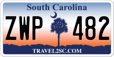 SC license plate ZWP482