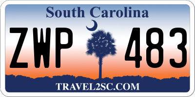 SC license plate ZWP483