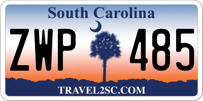 SC license plate ZWP485