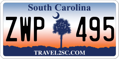 SC license plate ZWP495