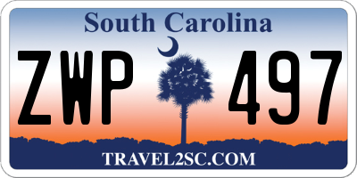 SC license plate ZWP497
