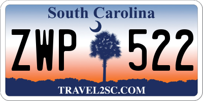 SC license plate ZWP522