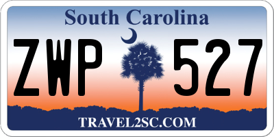 SC license plate ZWP527