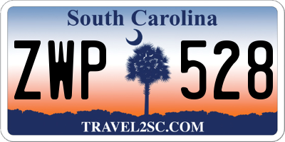 SC license plate ZWP528