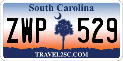 SC license plate ZWP529