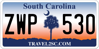 SC license plate ZWP530